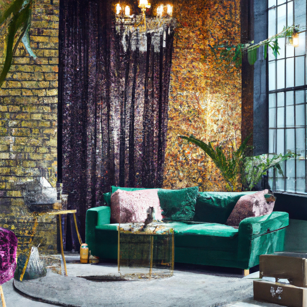 Intimate green room with sofa and makeup station near Montreal news studio